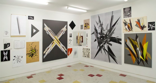 In Darkness Born [installation view TCB Art Inc Australia] 2 walls 434 x 358 cm each various artworks 2012